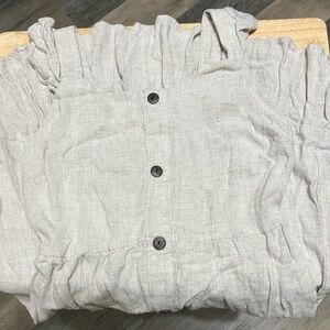 Monteau Cream Button-Down Dress